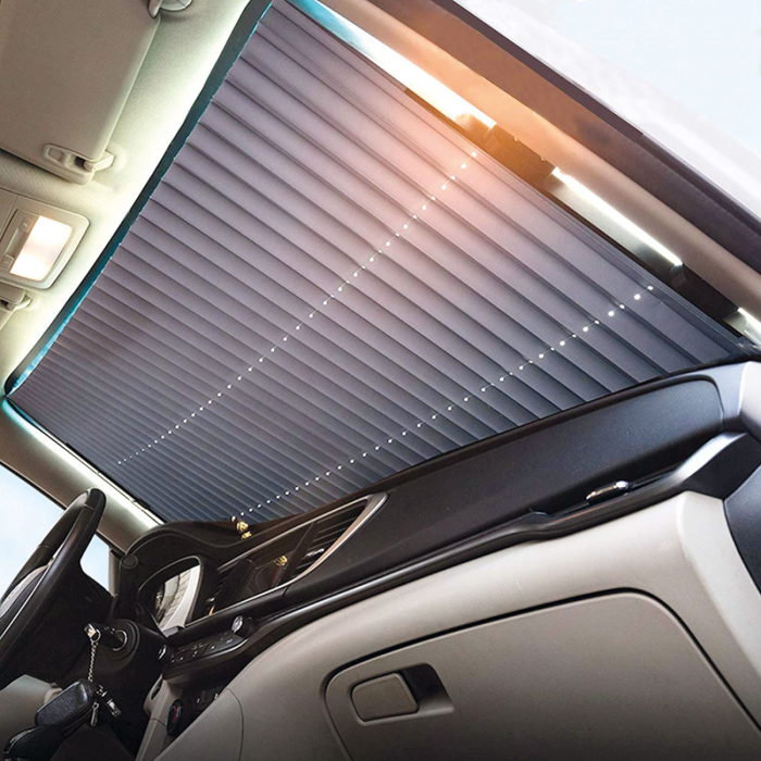 Parasolar auto retractabil 150 x 70 x 6 cm [2]
