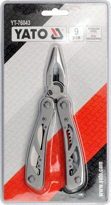 Patent multifunctional YATO 9 functii inox/aluminiu gri [3]