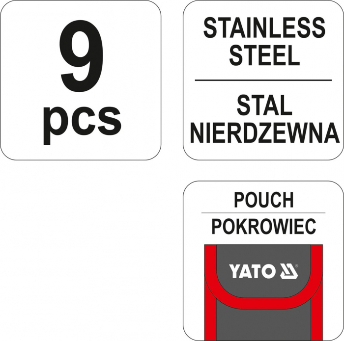 Patent multifunctional YATO 9 functii inox/aluminiu gri [4]