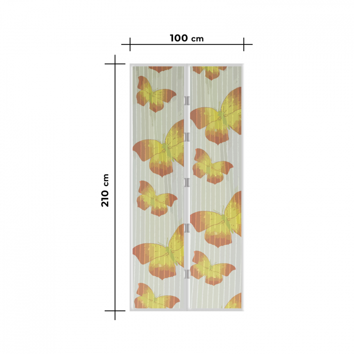 Perdea anti-tantari pt. usi cu inchidere magnetica- 100 x 210 cm „Fluturi galbeni” [3]