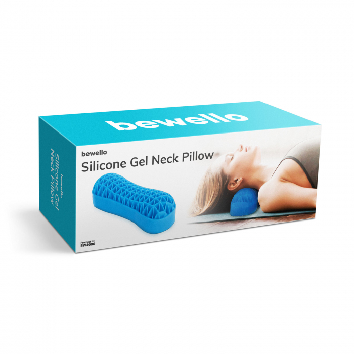 Perna pentru gat - din gel siliconic + husa cu fermoar - 27 x 9 x 9 cm BEWELLO [6]