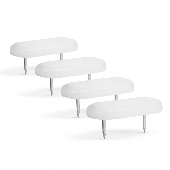 Picior alunecos pentru mobilă - alb - 43 x 18 mm - 4 buc [3]