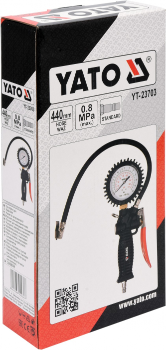 Pistol cu manometru profesional YATO pentru aer comprimat 8bar [3]