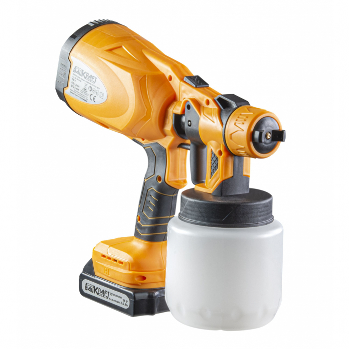 Pistol de vopsit ø2.5mm 0.8L 2Ah BK-SGC10 Set BAUKRAFT POWER TOOLS [5]