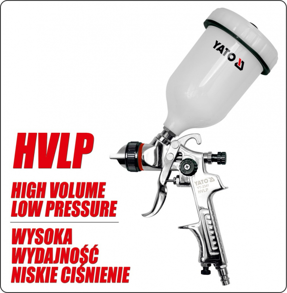 Pistol de Vopsit YATO, rezervor plastic, HVLP, 3bar, 600ml [3]