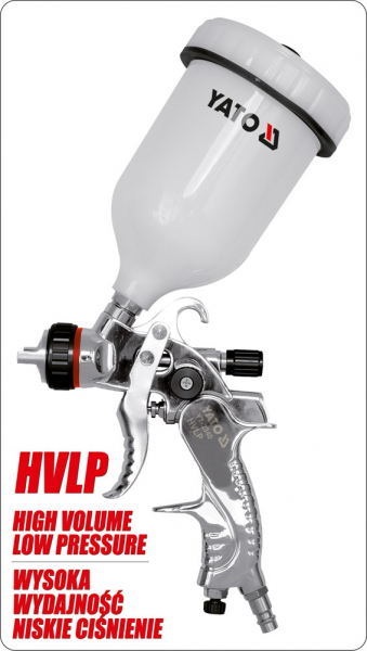 Pistol de Vopsit YATO, rezervor plastic, HVLP, 600ml [3]