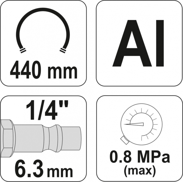 Pistol cu manometru YATO, pentru aer comprimat, 8bar [6]