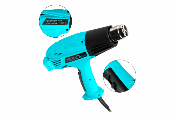 Pistol electric aer cald 2000 W 2 trepte 600ᵒC DETOOLZ [7]