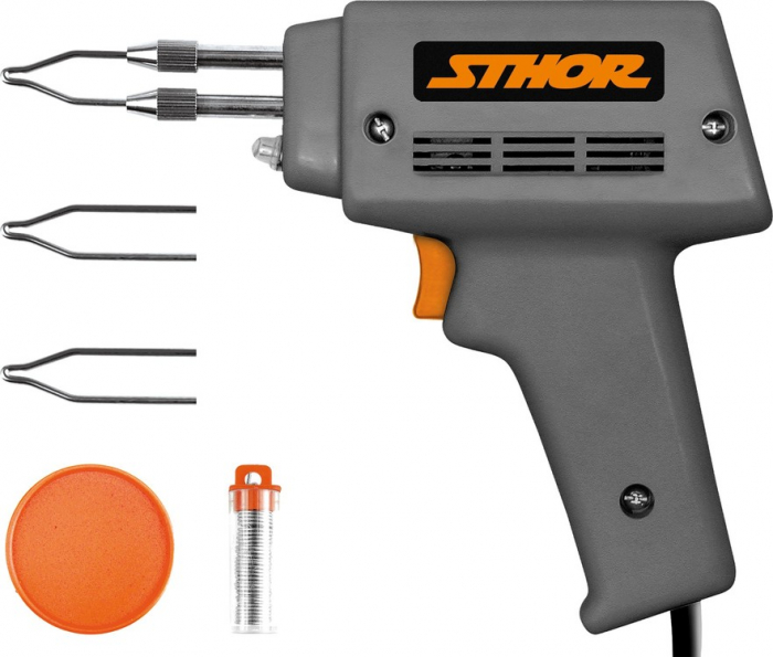 PISTOL LIPIT CU TRANSFORMATOR + ACCESORII 100W STHOR [2]