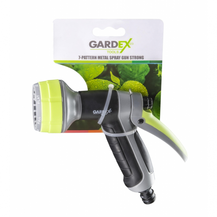 Pistol metalic pentru stropit cu 7 functii STRONG GX GARDEX TOOLS [3]