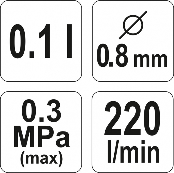 Pistol de Vopsit YATO, rezervor plastic, HVLP, 100ml [4]
