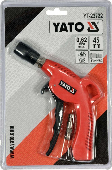 Pistol pentru suflat YATO, duza TURBO 45 mm, 6.2bar, 1/4 [2]