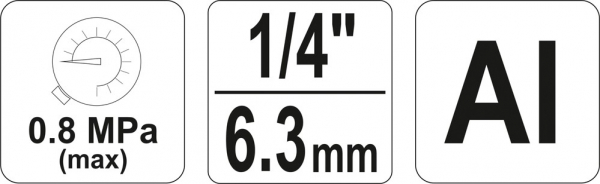Pistol pentru suflat YATO, cu tija, 1/4" [3]