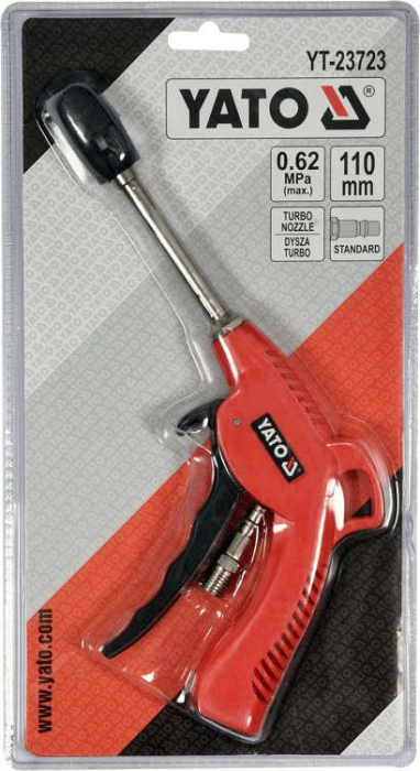 Pistol pentru suflat YATO, duza TURBO tija lunga 110 mm, 6.2bar, 1/4 [2]