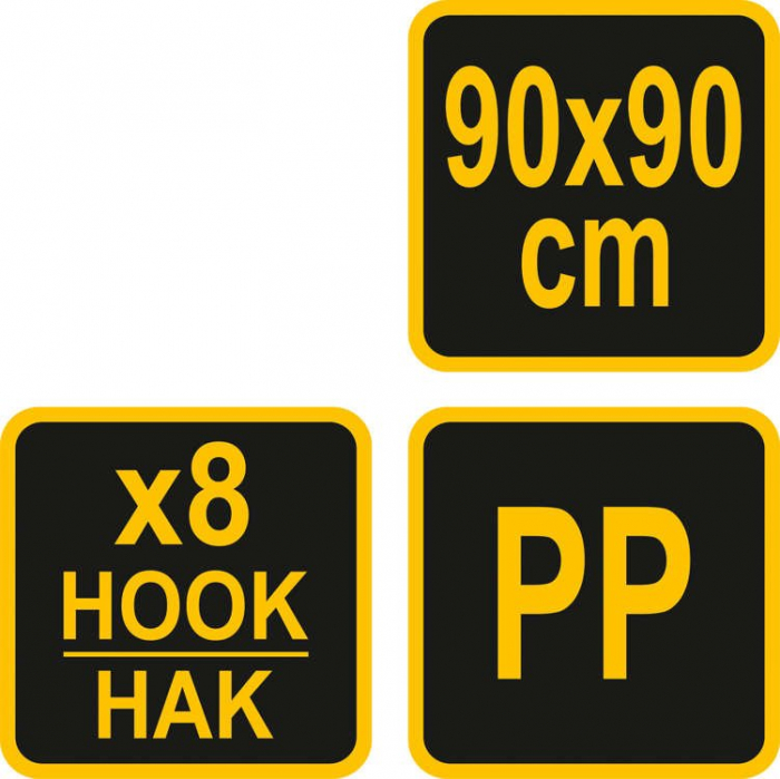 Plasa pentru bagaje VOREL 90 X 90cm 8 carlige [4]
