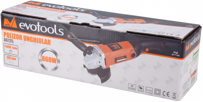 Polizor unghiular AG 125 EPTO 860W 125mm 11000rpm EVOTOOLS [4]