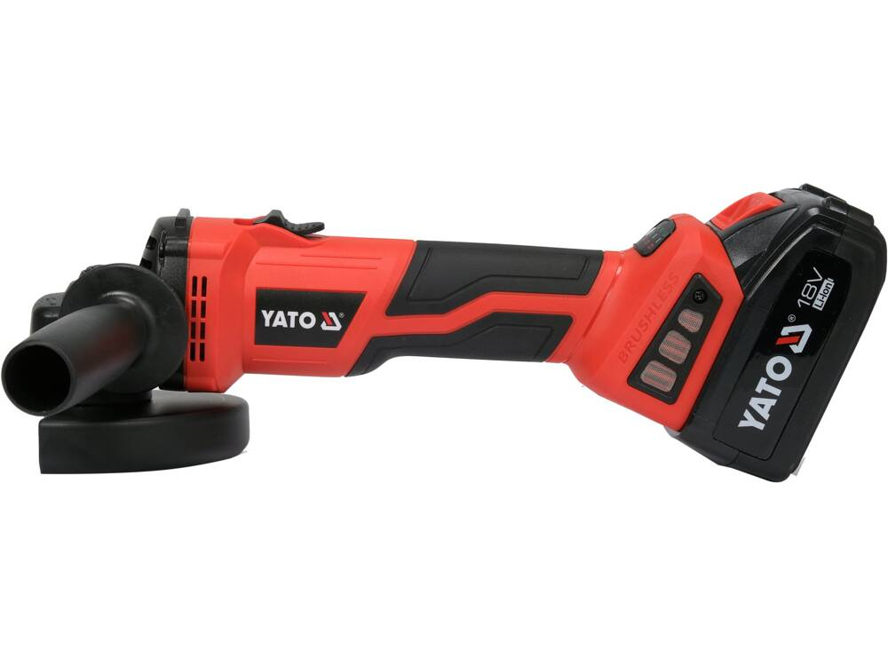 Polizor Unghiular Cu Acumulator YATO 18V Brushless, 2 X 4Ah, Li-Ion, 125mm, Turatie Reglabila [2]