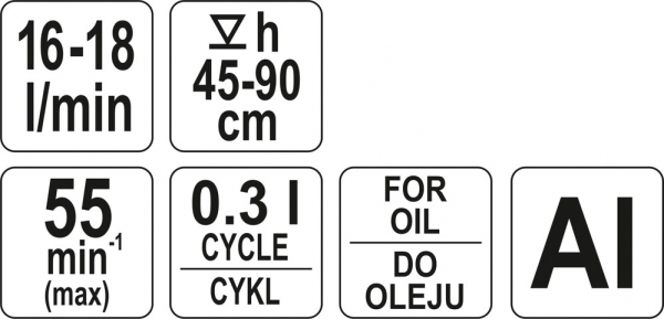 Pompa manuala YATO, pentru ulei, 16 - 18l/min [3]