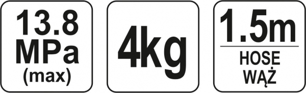 Pompa YATO, Pentru Gresat, 4kg, 1.5m [2]
