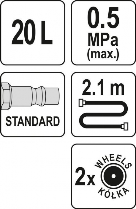 Pompa pneumatica YATO pentru ulei 20L 2.1m [4]