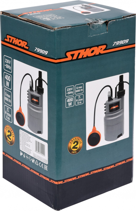 Pompa submersibila pentru apa curata STHOR  400W, 6000 l/h [2]