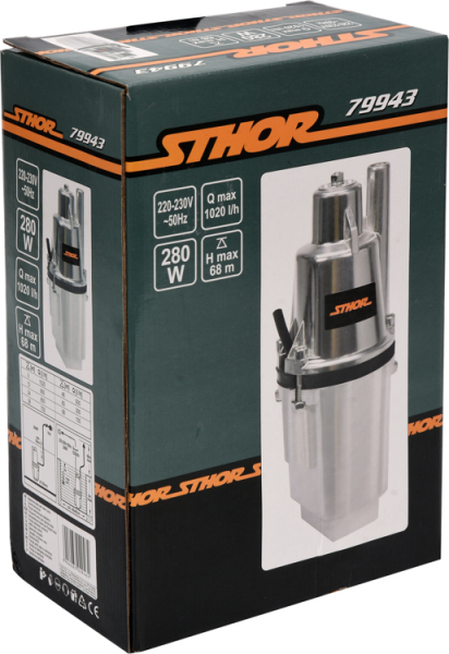 Pompa submersibila pentru apa curata cu membrana STHOR  280W, 1020 l/h [3]