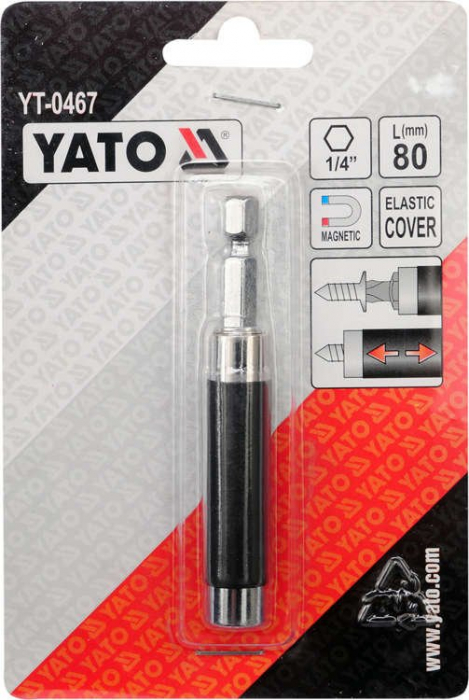 Prelungitor biti cu magnet YATO 1/4 80mm [2]