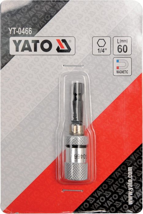 Prelungitor biti cu magnet YATO 1/4 60mm otel [2]