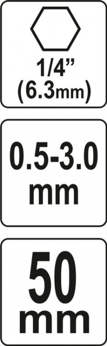 Mandrina prindere hexagonala YATO pentru autofiletanta 1/4, 0.5 - 3.0 mm [5]