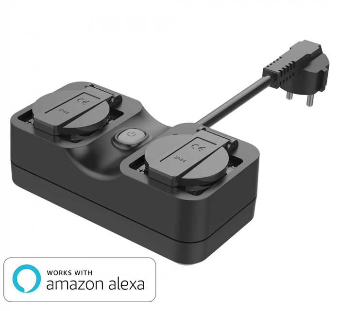 Prelungitor inteligent de exterior 2 prize WiFi MEROSS MSS620HK aplicatie MEROSS (HomeKit) [3]