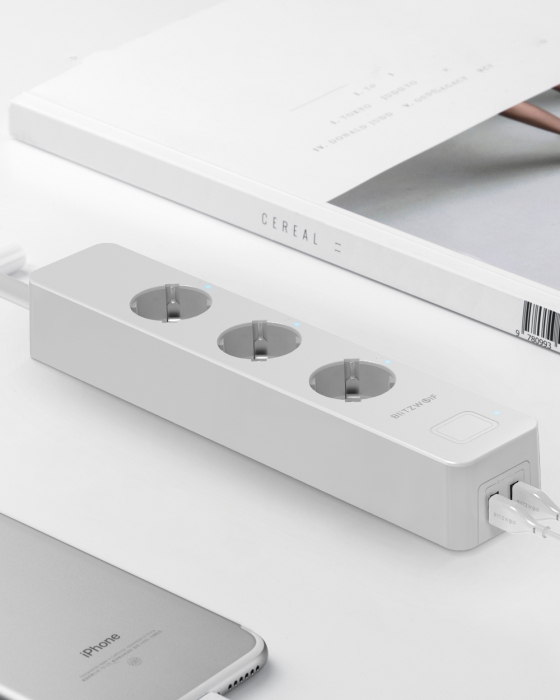 Prelungitor inteligent 3 prize 2xUSB 2.4A WiFi BLITZWOLF 3300W 1.4m BW-SHP9 [6]