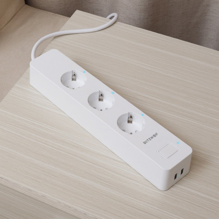 Prelungitor inteligent 3 prize 2xUSB 2.4A WiFi BLITZWOLF 3300W 1.4m BW-SHP9 [5]