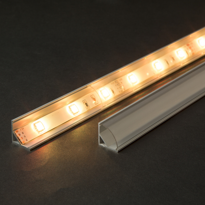Profil din aluminiu pt. benzi LED 1000x16x16mm - rotunjit [2]