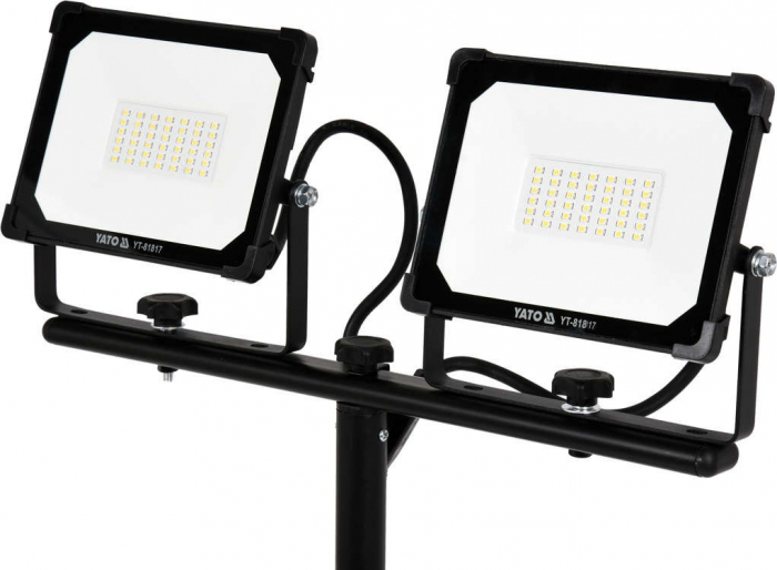 Proiector SMD LED cu stativ 2 x 30 W 2700 LM YATO [2]