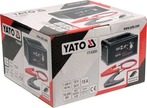 Redresor auto YATO, 12/24V, 15A, 300Ah [2]