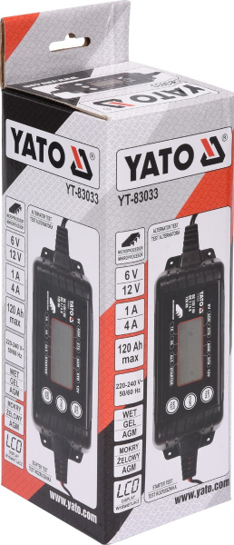 Redresor digital YATO, 6/12V, 1/4A, max 120Ah [5]