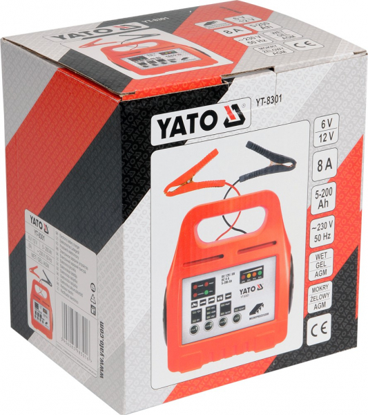 Redresor auto YATO, 6/12V, 8A, 5 - 200Ah [2]
