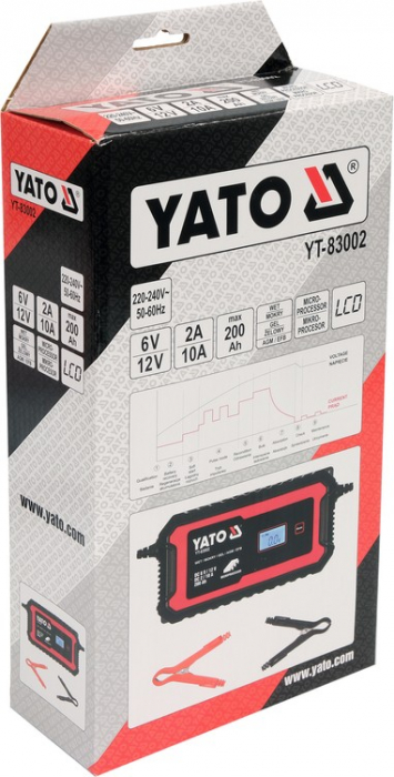 Redresor digital YATO display LCD 6V/2A, 12V/10A baterie 5 - 200A [6]
