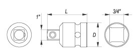 Reductie de impact YATO 3/4 la 1 CrMo [2]