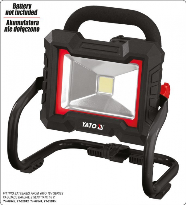 Reflector cu LED portabil 20W 18V Li-Ion 1600lm (Fara acumulator si incarcator) [7]
