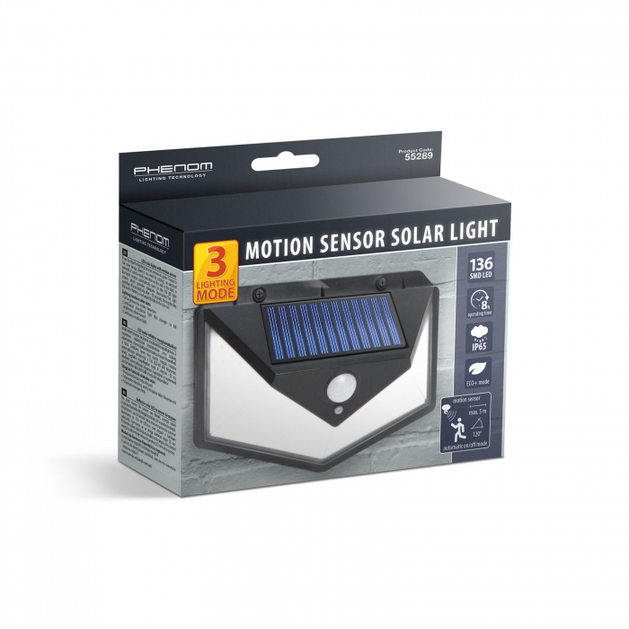 Reflector solar cu senzor de miscare - perete - 136 LED [3]