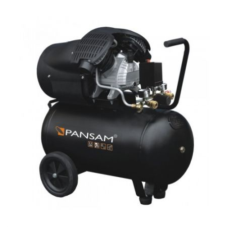 Compresor de aer PANSAM, 50l, 8bar, 2 cilindrii, 412 l/min 0