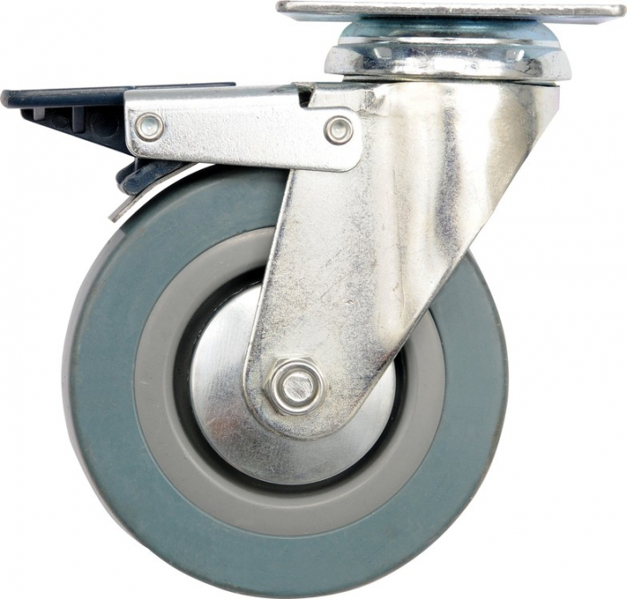ROATA PIVOTANTA CAUCIUC GRI SI FRANA 100MM VOREL [2]