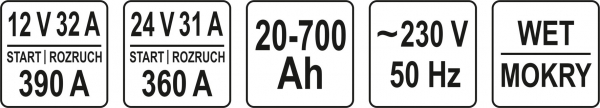 Robot pornire auto YATO, 12/24V, 20 - 700 Ah [4]