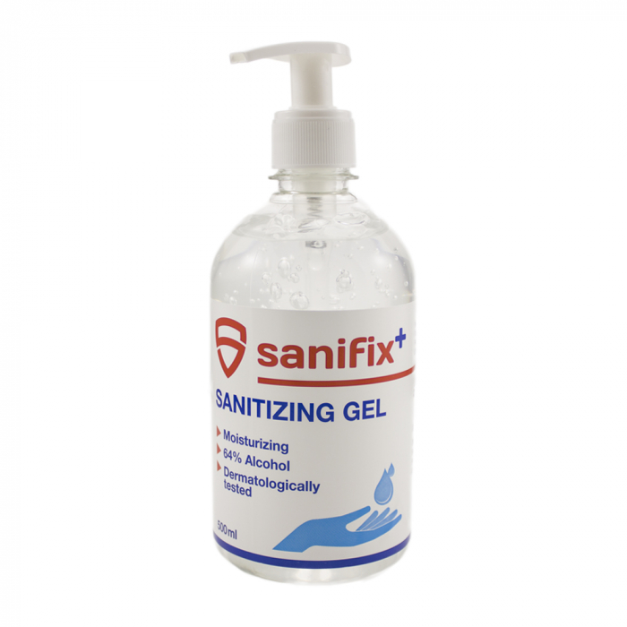 SANIFIX+ Gel dezinfectant pentru maini, cu dozator, 500 ml