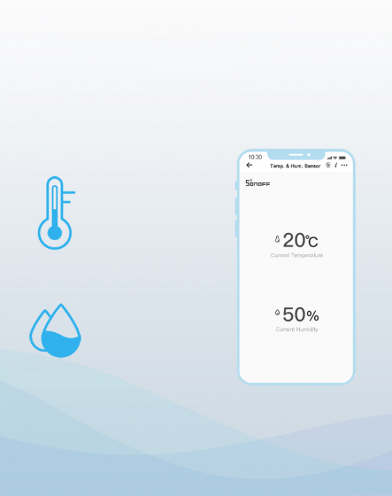 Senzor temperatura si umiditate SMART SONOFF Zigbee SNZB-02 aplicatie eWeLink [6]