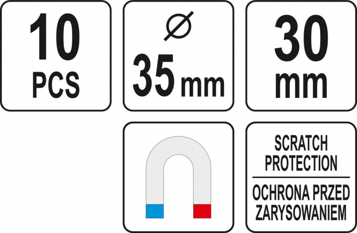 Set carlige magnetice YATO 10 bucati [3]