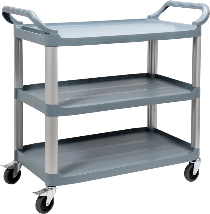 SERVICE TROLLEY WITH 3 TIERS GREY