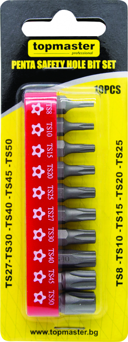 Set 10 biti Torx 1/4 TS8-50 TMP Top Master Pro [2]