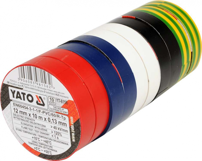 SET 10BUC BANDA IZOLATOARE PVC 19MMX12M YATO [2]
